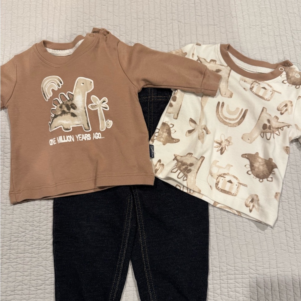 Cute Dinosaur Themed Baby Outfit with Carter’s jeans